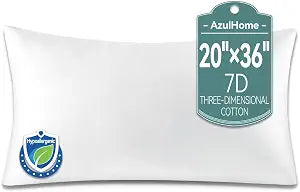 Throw Pillow Insert Premium Throw Pillows, Down Alternative Pillow, Ultra Soft, Hypoallergenic, Virgin Microfiber Stuffer Rectangle Pillow for Sofa Bed Couch (1, 20x36 Inche)
