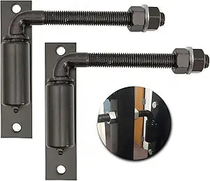 2 Pack Steel J-Bolt Hinge with Plate for Doors Gates,Heavy-Duty Welded Hinge,Heavy-Duty Driveway Gates for Welding on Larger Iron or Steel Gates(Black,B-3/4)