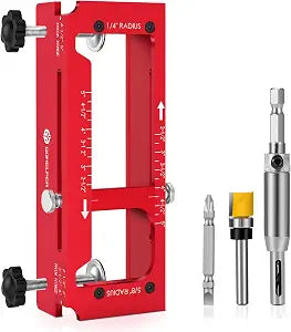 Door Hinge Jig, Door Hinge Template Kit for Router, Red One