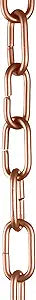 Monarch Rain Chains Aluminum Trad Link Brushed Copper Rain Chains for Gutters 8.5 ft Decorative Rainchain Outdoor Durable Heavy Duty Gutter Chain Downspout, Modern Rainchains for Outside