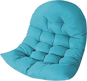 Thicken Egg Chair Cushion Replacement, Outdoor Hammock Swing Cushions with Ties, Hanging Wicker Basket Seat Pad with High Elasticity PP Cotton, for Garden Patio Porch Furniture (Only Cushion)