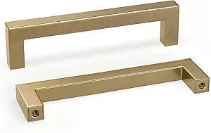 Goldenwarm 30 Pack 5 Inch Champagne Bronze Cabinet Pulls Gold Cabinet Handles Champagne Drawer Pulls Brushed Bronze Drawer Handles Kitchen Dresser Hardware T Bar Square Hardware for Dresser Bedroom