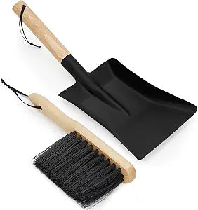 Fireplace Shovel & Brush Set, Large Ash Shovel & Brush