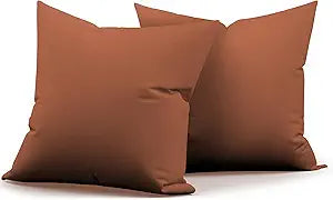 2 Pack Large 20x20 Inch Outdoor Throw Pillows, Durable Solid Color Waterproof Cushion for Patio Deck Poolside and Indoor Furniture, Red