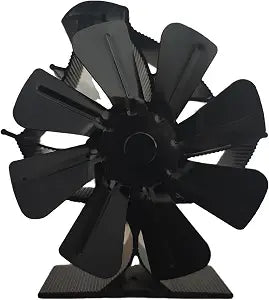 Melede 8-Blade Heat Powered Stove Fan for Wood/Log Burner/Fireplace increases 80% more warm air than 2 blade fan