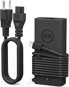 65W Laptop Charger USB C - Compatible with Dell Latitude 5420/5520/7420/7430/7480/7490 & Inspiron 14/16/7620/2in1/XPS 13 LA65NM190