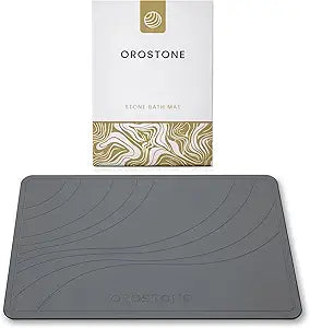 Stone Bath Mat Diatomaceous Earth, Quick Dry & Super Absorbent, Non-Slip Base, Modern Minimalist Bathroom Mat, Luxury Shower Floor Mat for Bathroom (24x16)
