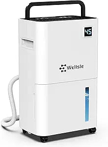 3500 Sq.Ft Dehumidifier, 50 Pint Dehumidifiers for Home and Basement with Drain Hose, Ultra-Quiet Bedroom Dehumidifier, Intelligent Humidity Control, 24 Hours Timer.
