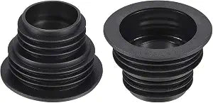 MECCANIXITY Drain Pipe Seal Hose Silicone Plug Sewer Sealing Ring Connector for Kitchen Bathroom, Pack of 2 Black
