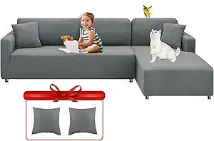 XINEAGE Sectional Couch Covers (Light Gray)