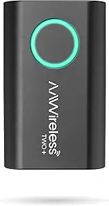 AAWireless TWO+ Compatible with Android Auto & Apple Carplay 2-in-1 Wireless Adapter | Wireless Connection via Bluetooth & WiFi | iPhone X+ & Android 11+ | Multifunctional Button | Made in Europe