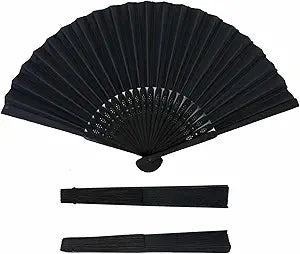 36 Pcs Black Paper Hand Fans, Handheld Fan Foldable for Weddings, Parties, DIY Projects, Dance & Photo Props, Home Decor