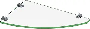 DreamLine 12 in. x 8 in. Corner Glass Shelf in Chrome