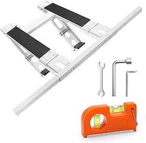 Window AC Bracket, No-Drill AC Window Bracket Compatible with Single & Double-Hung Windows, Heavy-Duty Holds Up to 220lbs, Double-Pole Reinforced Design (Pro Version)