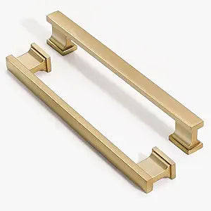 Champagne Bronze Cabinet Handles,10 Pack 6.25 Inch(160mm) Hole Centers Kitchen & Bathroom Drawer Pulls,Solid Zinc Alloy Drawer Handles.