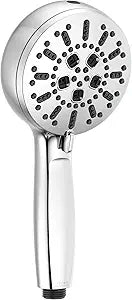 Delta 7-Setting Chrome Wall-Mount Handheld Shower Head with ProClean Spray, Hand Held Shower Head with High Pressure Spray, Lumicoat Chrome 59584-PR-PK