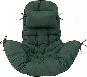 Tudomro Egg Chair Cushion Filling 2.58 kg Replacement Rocking Wicker Chair Cushions High Back Swing Hammock Egg Hanging Cushion Thicken for Indoor Outdoor Patio(Forest Green,1 Pcs)