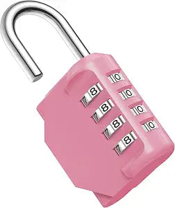Puroma Combination Lock 4 Digit Gym Locker Padlock Waterproof, 1 Pink Rose