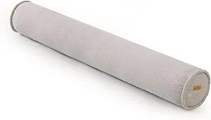 Long Round Body Pillow for Adults Corduroy Cervical Roll Bolster Pillow, Firm Support for Spine Alignment & Side Sleeping,59 x 7.87 Inches,Beige Gray