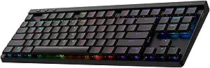 Logitech G515 Wireless Gaming Keyboard TKL, LIGHTSYNC RGB, Thin Tenkeyless Design, Double-Shot PBT Keycaps, Tactile Brown Mechanical Switches - Black