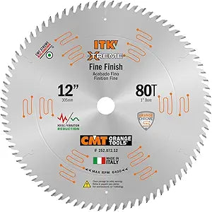 CMT Orange Tools 252.072.12 - Fine Finishing Saw Blade D=12 B=1 =ATB 20 K=0.118 P=0.087 a=15