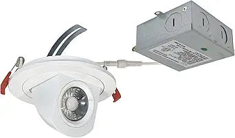 Nora NM4-R47030MPW 4" M4 Round LED Adjustable Elbow, No Housing Required (3000K, Matte Powder White)