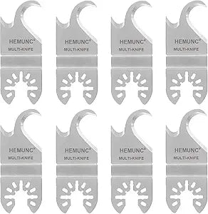 8PCS Oscillating Multitool Saw Blades, Oscillating Multi Tool Hook Knife Blade for Cutting Roofing Shingles, PVC Carpet, and Cardboard, Fit Dewalt Milwukee Rockwell Bosch Dremel Ryobi Ridgid