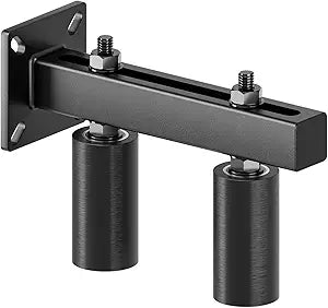 Universal Heavy Duty 4" Slide Gate Guide Roller, Steel Thickening Sliding Gate Kit and Hard Nylon RollersRugged and Resistant to Corrosion and RustTipping for Sliding Rolling Gates Up to 5.7"