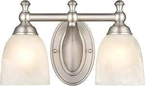 ML Lighting 2-Light Vanity Satin Nickel