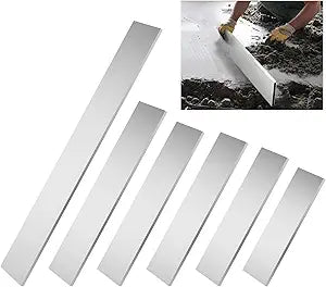 6 Pcs Tile Screed Sets Concrete Screed Board 3/4" x 4" x 1.5', 2', 2.5', 3', 4' and 6' Length Aluminum Alloy Screeding Tool for Large Concrete Pours Leveling and Precise Flat Work