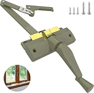 Split Arm Operator (Left Hand) with Handle Easy Replacement Solution for Window Crank Handle Compatible with Andersen 400 Series & A Series Perma-Shield Casement Windows (1982-1995), Stone