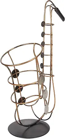 Topyond Saxophone Wine Bottle Holder, Metal Iron Wine Rack Stand, Home Bar Decor with Rust-Proof Finish, Unique Gift for Wine Lovers, Kitchen Desktop Decoration
