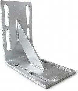 Stationary Dock Inside Corner Plate, 8.75" L Galvanized Inside Corner, Hardware Heavy Duty Boat Dock Corner Plate, Thickness 6mm, Ideal for Dock Maintenance - NO Carriage Bolts