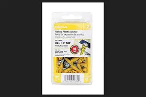 Hillman Fasteners 75Pk 4-6-8 Plas Anchor (Pack of 5) 41 Anchors Screws Plastic