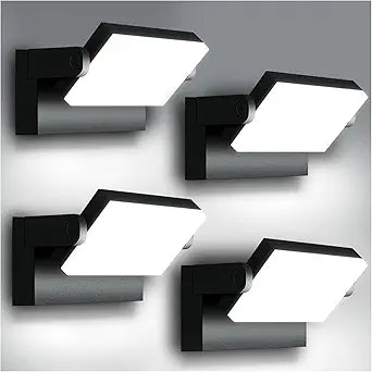 40W LED Wall Light, 4000LM 5000K 360 Wide-Angle Exterior Wall Floodlights, IP66 Waterproof Commercial Outdoor Wall Mount Fixture Wall Pack Security Ideal Lighting for Garage(4 Packs)