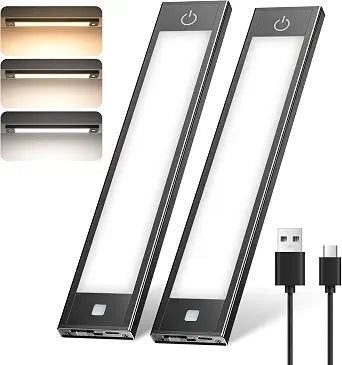 VST 2 Pack Wireless Rechargeable Cabinet Lights Motion Sensor