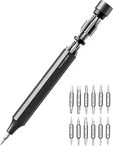 HOTO 24 in 1 Mini Screwdriver Set, Eyeglass Repair Kit, Slate Grey