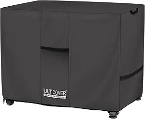 ULTCOVER Waterproof Prep Table Cover for 52 Inch Keter Unity XL Portable Table, Outdoor Storage Cabinet Prep Station Cover 54L x 22W x 35H inch, Black