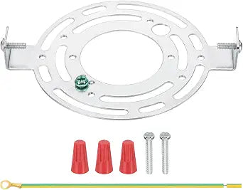 PATIKIL 130mm (5.1") Universal Light Fixture Mounting Bracket Kit, Light Crossbar Round Ceiling Plate with Screw for Wall Lights Ceiling Lighting Pendant Chandelier