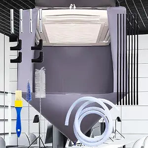 Thick Waterproof All-in-One AC Cleaning Bag for Central Air Conditioning Units