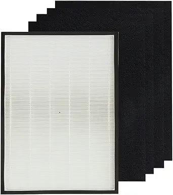 PUREBURG 83195 Replacement Filter Compatible with Kenmore 83254 83396 85254 F-K3 Air Purifiers, H13 HEPA Activated Carbon Pre-Filters x 4 Air Clean Dust VOCs