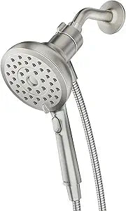 Moen Verso Handshower, Detachable Round Shower Head with Magnetix Docking System, 60" Hose, Spot Resist Brushed Nickel, 220H2SRN