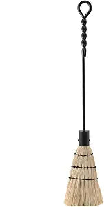 Minuteman International Rope Handle Single Brush Fireplace Tool, Standard, Black