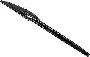 Mind Reader Knife Refill for CUTDISPBK-BLK, Plastic Utensils, Restaurant, Breakroom, 100 pcs, Black