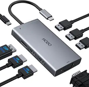USB C Docking Station Dual Monitor for HP,Laptop Docking Station 3 Monitors