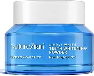Teeth whitening Powder, containing hydroxyapatite, removes Tooth Stains