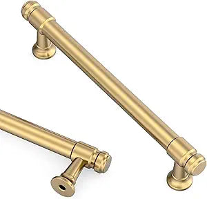 Asidrama 10 Pack 5 Inch(128mm) Champagne Bronze Cabinet Pulls Kitchen Cabinet Handles Champagne Gold Cabinet Pulls Cabinet Hardware for Cupboard Drawer 2306