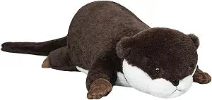 4 Lbs Weighted Otter Stuffed Animals, 20 inch Soft Otter Plush, Stuffed Animal Pillow Otter Gifts Home Decor (Dark Brown)