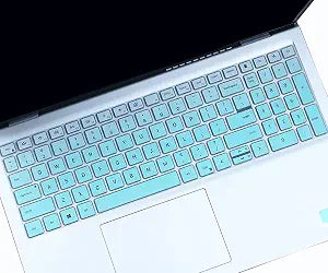 Keyboard Cover for 2024 2023 Dell Inspiron 15 5510 5515 7510 3510 3511 3515 3520 3525 3530 3535, 2025 Dell 15 Laptop DC15250 DC15255, Dell Vostro 15 3510 5510 5515 Keyboard Protector Skin, Ombre Mint
