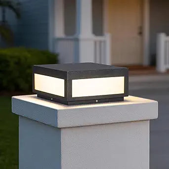 12" Outdoor Post Lights Hard Wired, 3000K LED Outdoor Pillar Column Lights, IP54 Waterproof Lamp Post Light Fixture for Posts Outside Deck Patio Garden Yard, E26 Bulb Compatible Lighting